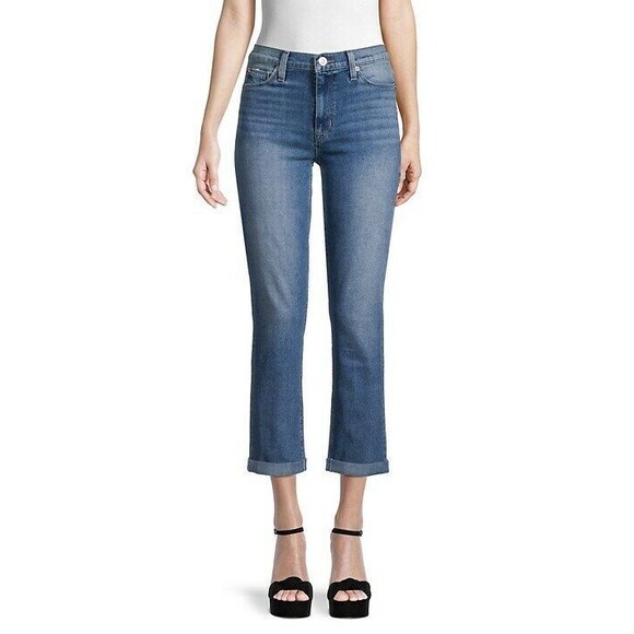 Hudson Blair High Rise Crop Straight Leg Jeans in Yes Size 27 NWT - Picture 1 of 6